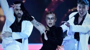 Tuli Acosta debutó en el Bailando 2023 con la salsa de tres y Luck Ra como acompañante