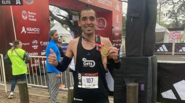 Santibáñez bajó nuevamente el récord necochense en la Maratón de Buenos Aires