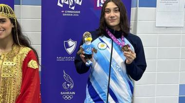 Angiolini y otro podio: subcampeona mundial en la Gimnasiada de Bahréin