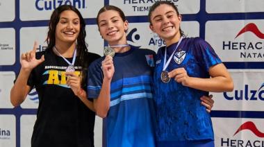 La nadadora Sol Del Valle logró dos subcampeonatos en el Nacional de cadetes