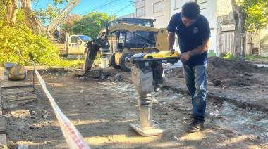 Importante obra en el ingreso de la Escuela N°501