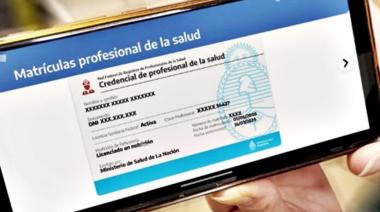 La matrícula nacional será el único requisito para que los profesionales de la salud puedan trabajar en organismos del Estado