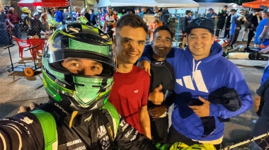 Juan Bautista presente en el Karting nocturno en Mar del Plata
