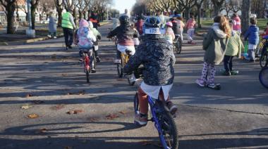 Más de 250 niños participaron de la bicicletada en el Día de la Seguridad Vial